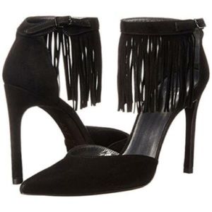 NWT Stuart Weitzman Fringelica Pumps Black